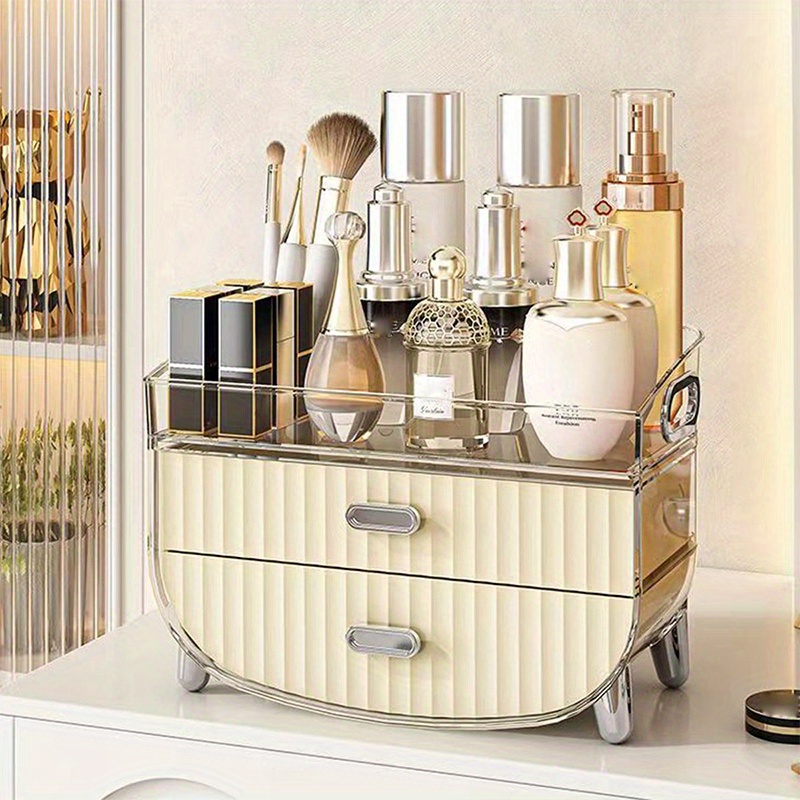 Cosmetic Storage Box, Dustproof Skin Care Products Desktop Shelf