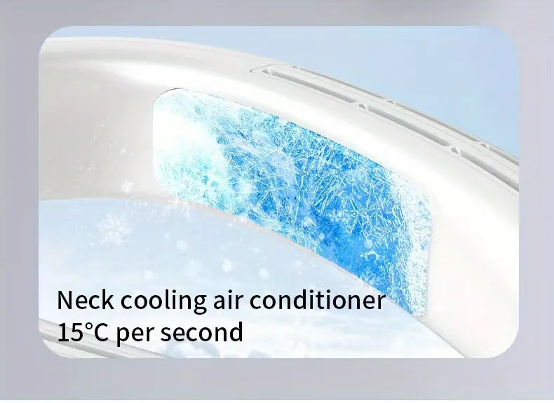 hanging neck fan cooling small air conditioner portable leafless silent small usb charging built in 4400ma battery ring neck cooling air conditioner with a 15 c drop per second the upper and lower air ducts are really cool for the outflow of feng details 5