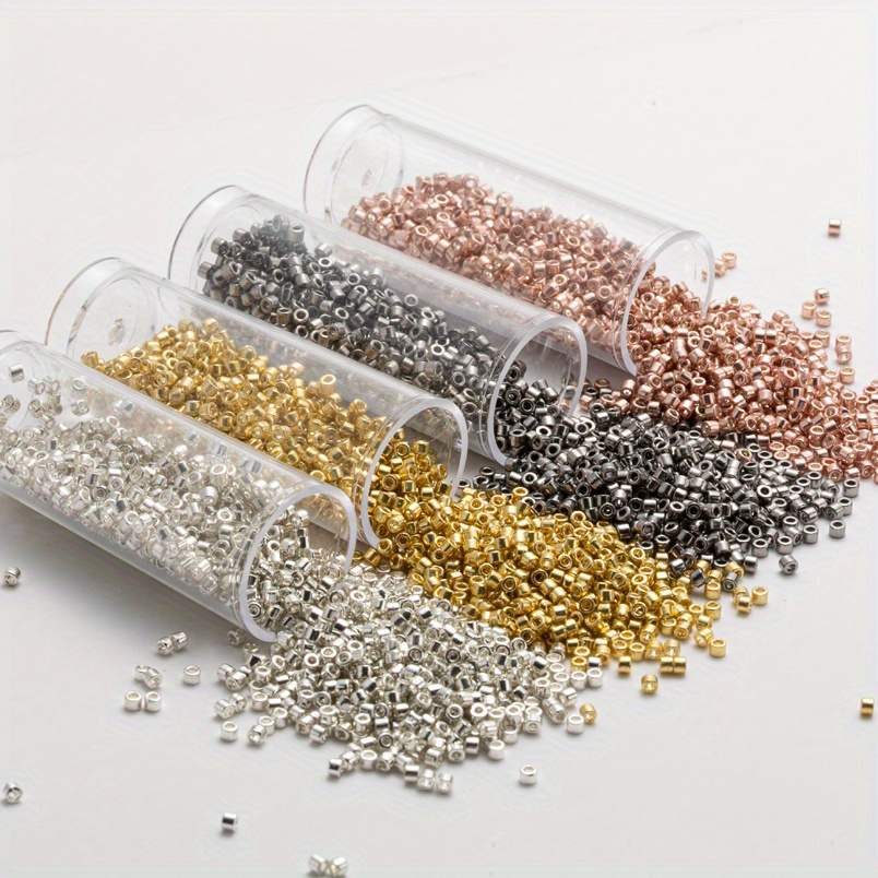 Bag Colorful Frosted Seed Beads Colorful Shiny Seed Beads - Temu