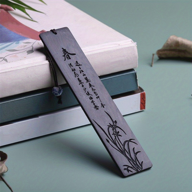 Retro Wooden Carving Four Seasons Bookmarks: A Delicate - Temu