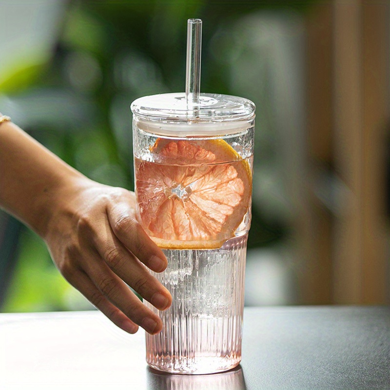 Japanese Origami Drinking Glass With Bamboo Lid And Straw - Portable Glass  Tumbler For Iced Coffee, Bubble Tea, And Summer Drinks - Perfect Birthday  Gift For Home Kitchen Enthusiasts - Temu