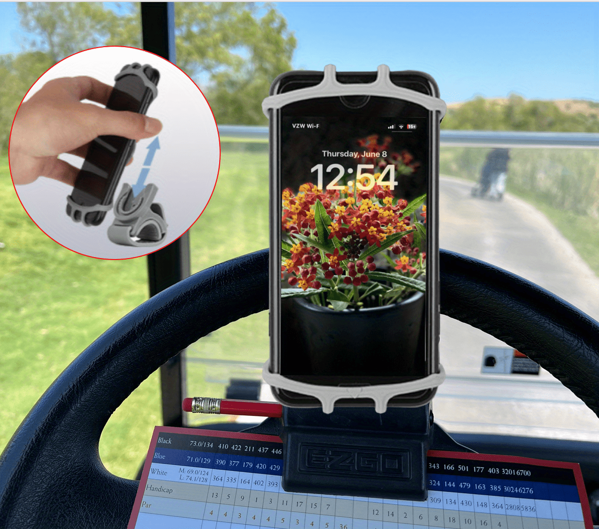 Golf Cart Mobile Phone Holder, Steering Wheel Mobile Phone Gps Bracket, Club  Car Golf Cart Accessories, Birthday Gift For Friends Car Lovers, Christmas  Gift And New Year Gift - Temu