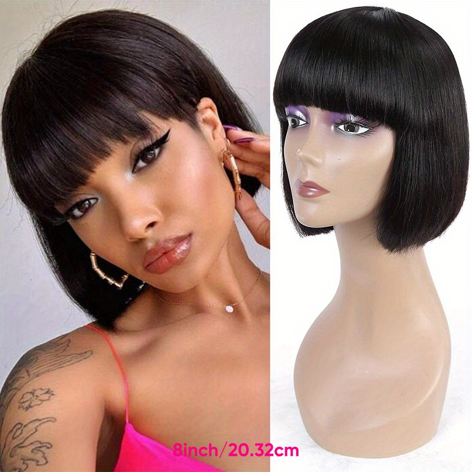 High Quality 8 Inch Peruvian Human Hair Lace Front Closure Short