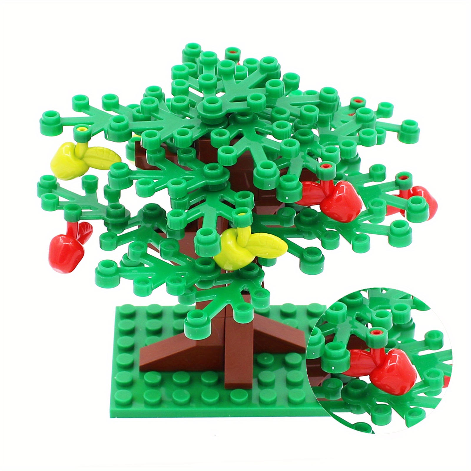 Small Particles Assembled Building Blocks Toys Diy Small Tree Set  Compatible 2423 Plant Accessories 4x3 Small Leaves Branches 6 Types  Optional Instructions - Toys & Games - Temu