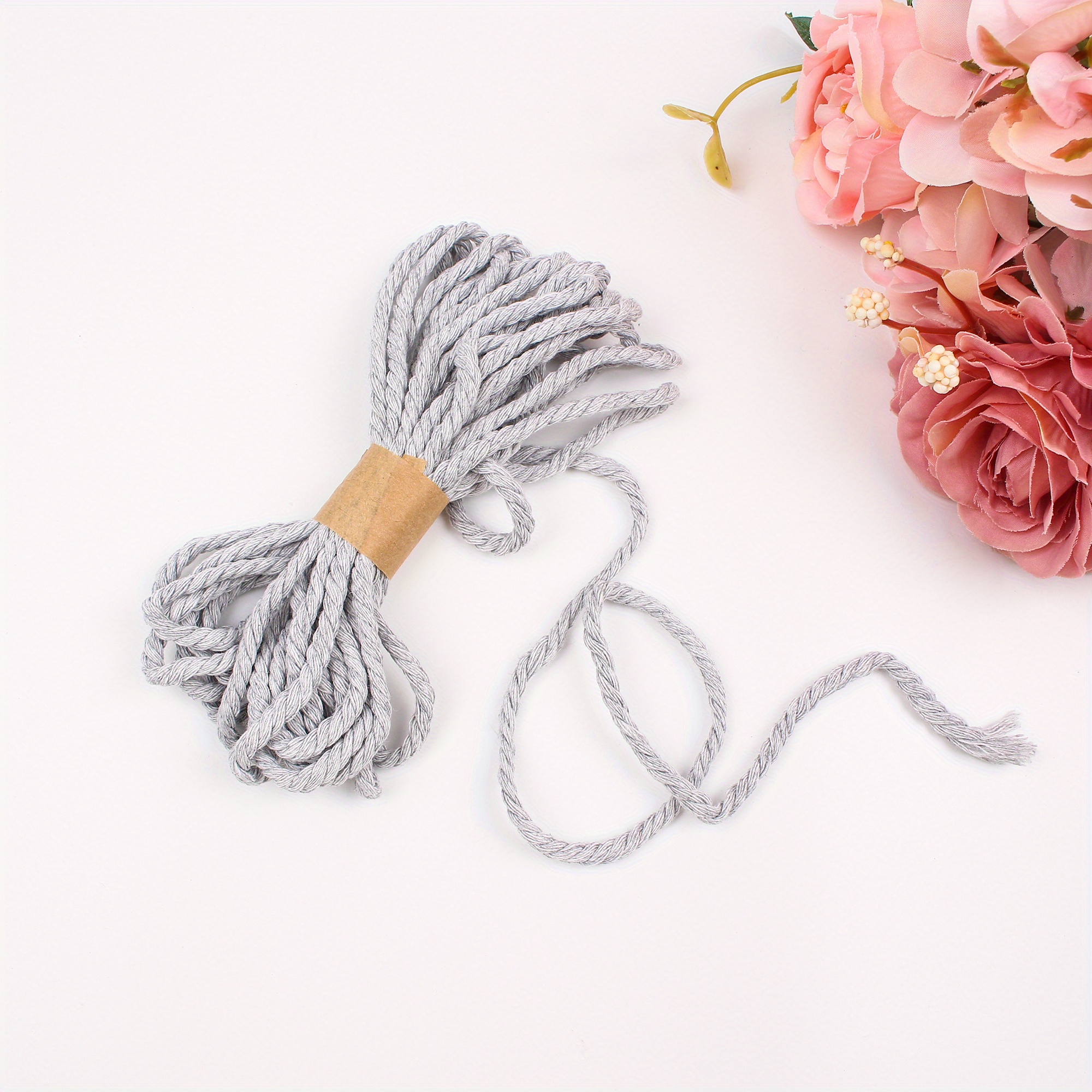 Monochrome Cotton Rope Diy Hand Woven Rope X 100yards - Temu