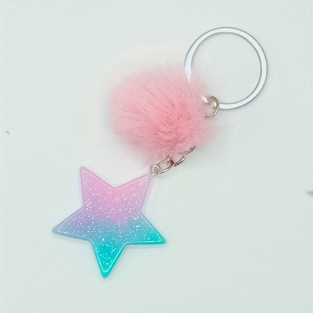 Polyresin Keyrings Keychains With Cartoon Unicorn Key Ring - Temu