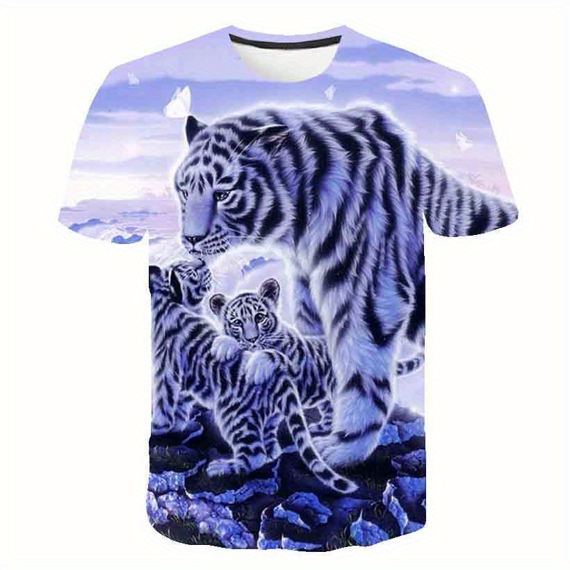 Girls Short Sleeve Tiger Graphic Tee