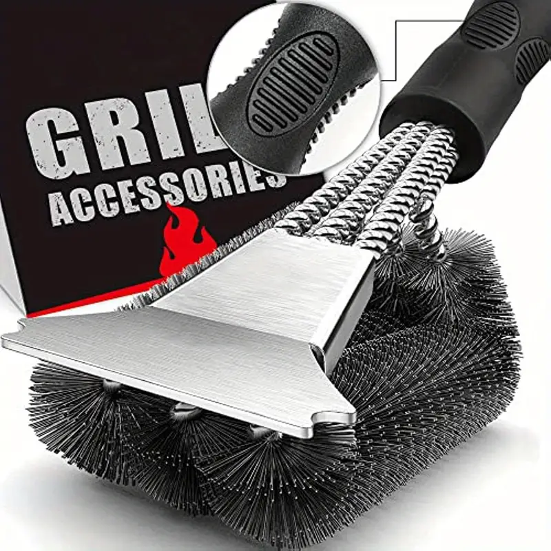 Bchoice Stainless Steel BBQ Grill Scraper Brushes - Non-bristles Grill Brush