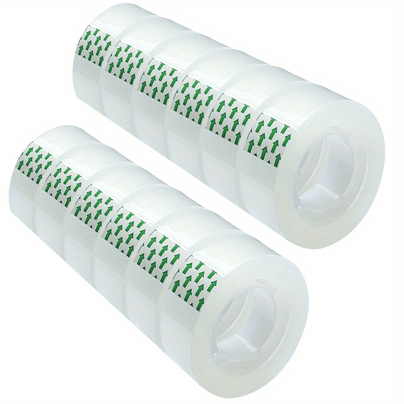  Favourde Transparent Tape Clear Tape 3/4 inches Tape Refill  Roll for Office, Home, School (48) : Office Products