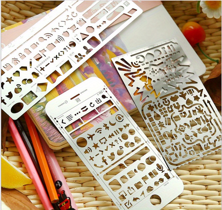 Web Drawing Stencil Metal Ruler