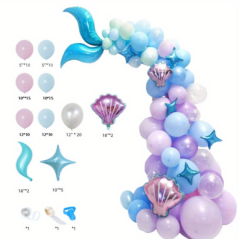 164pcs Ocean Balloon Garland Arch Kit Under The Sea Party