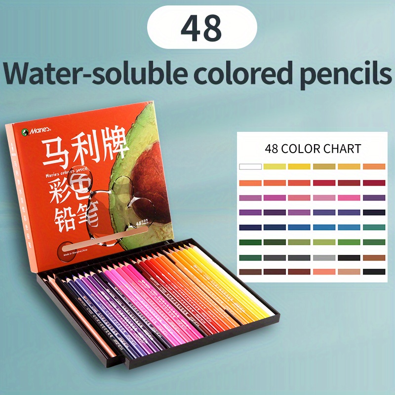 24 Colors Water soluble Lead Tide Hb Brush Set Professional - Temu