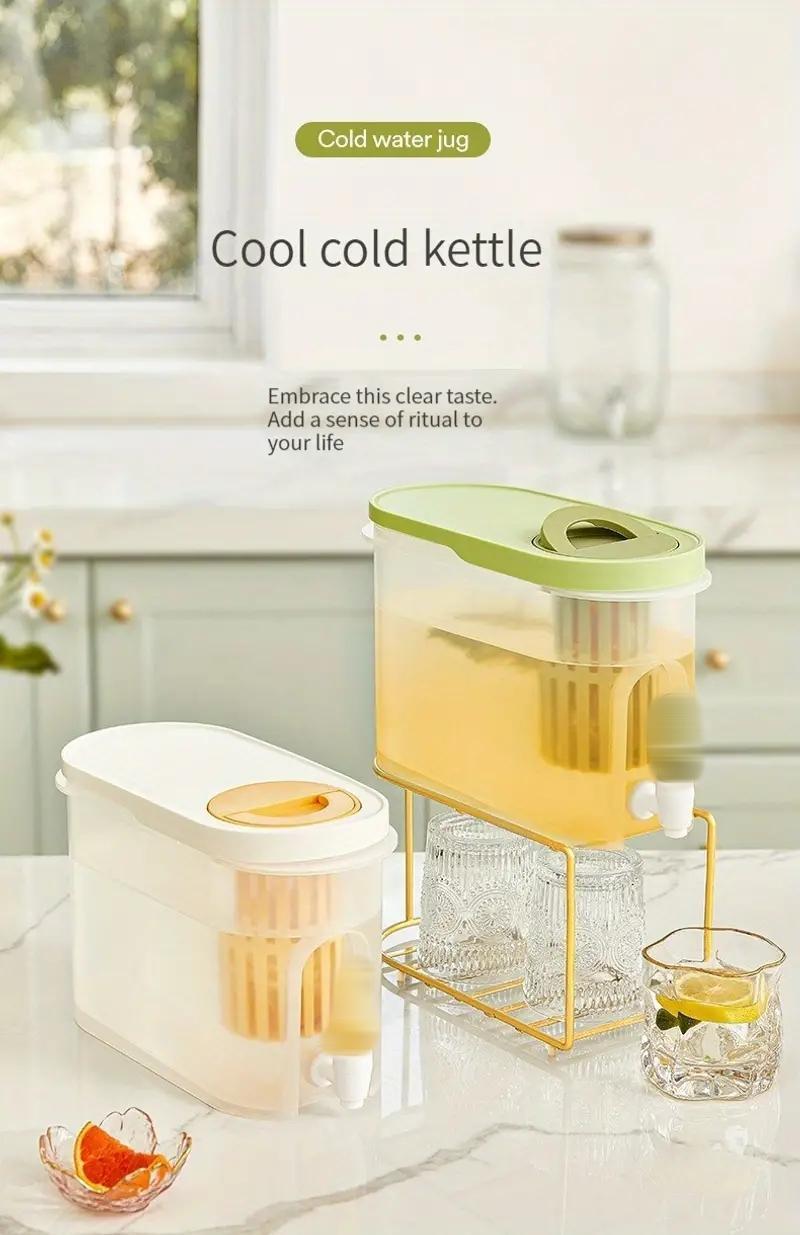 1pc 3.5l/4.5l Cold Kettle With Faucet, Plastic Beverage Drink Dispenser  Large Capacity Water Iced Juice Lemonade Water Jug - Home & Kitchen - Temu