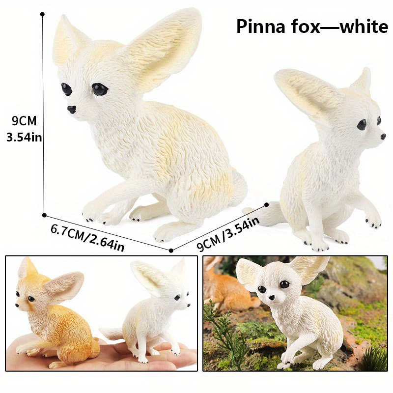 1pc Artificial Fox Mini Fox Toy, Wild Animal Model Fennec Fox Desert Little  Fox, Cute Artificial Fox Children's Toy, Suitable For Birthday Gifts For D