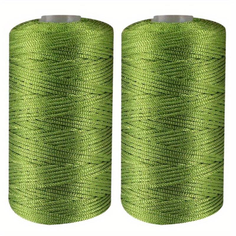 Summer Art Yarn Cord 2pcs Nylon Crochet Yarn Cord Thin Ice Cotton