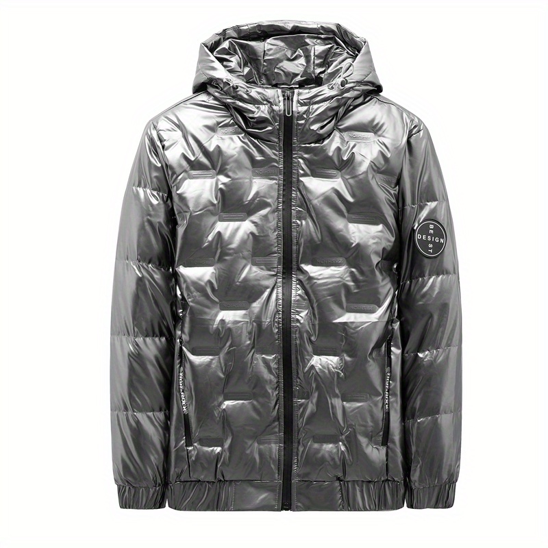 Shiny silver hot sale jacket mens