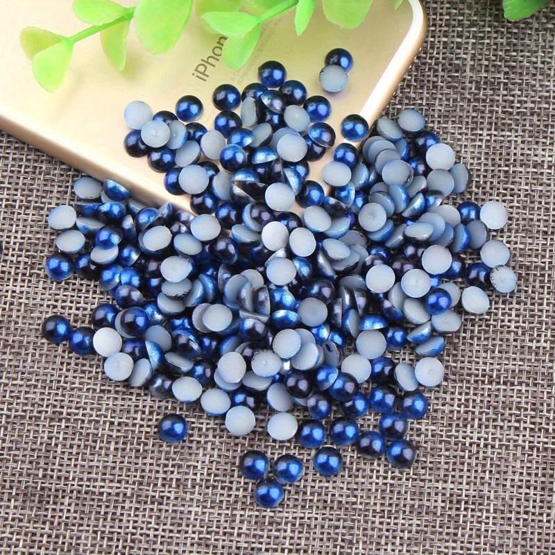 1000 Half Pearl Beads Flat Back, Craft Scrapbooking Choose Your Color And  Size