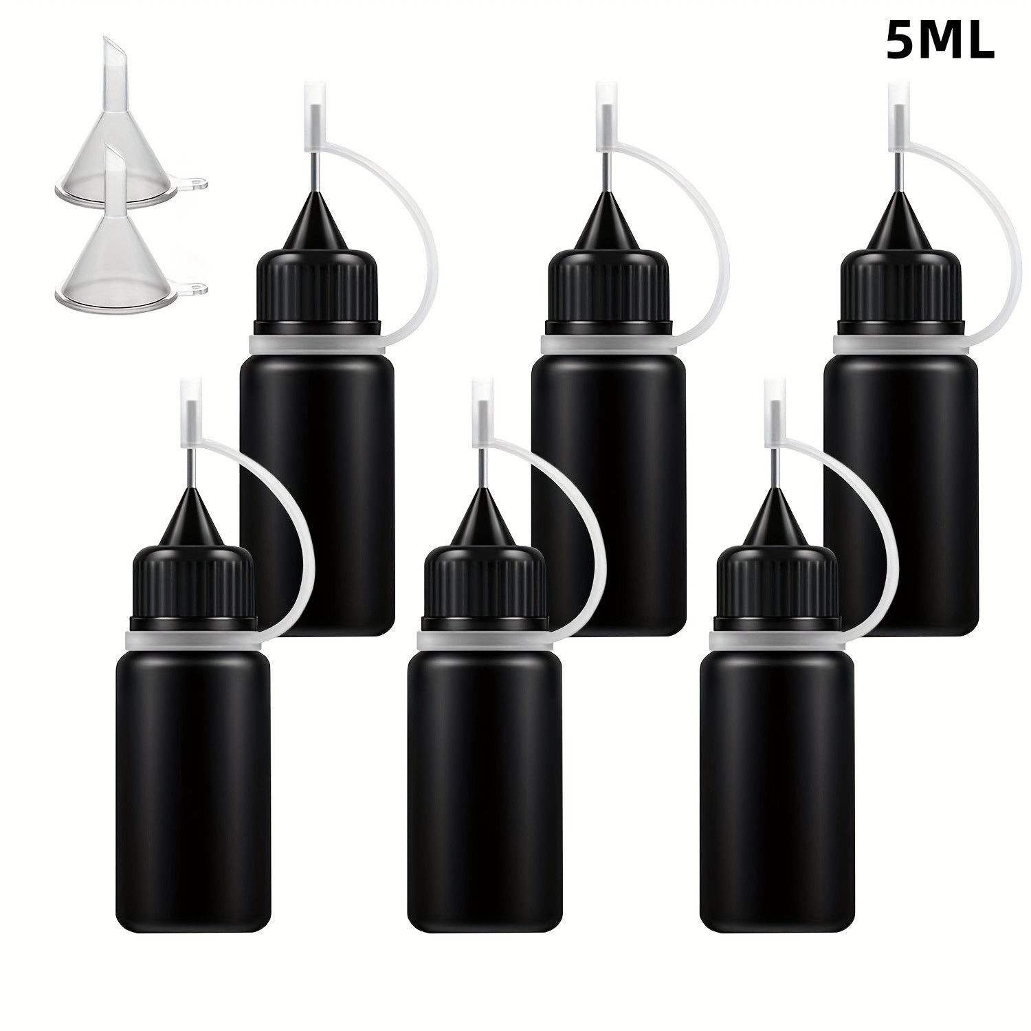  12 Pcs 0.5 Ounce Precision Tip Applicator Bottles, 6 Color  Needle Tip Glue Bottles for DIY Paper Quilling Craft, with 2 Mini Funnel,  15ML : Arts, Crafts & Sewing