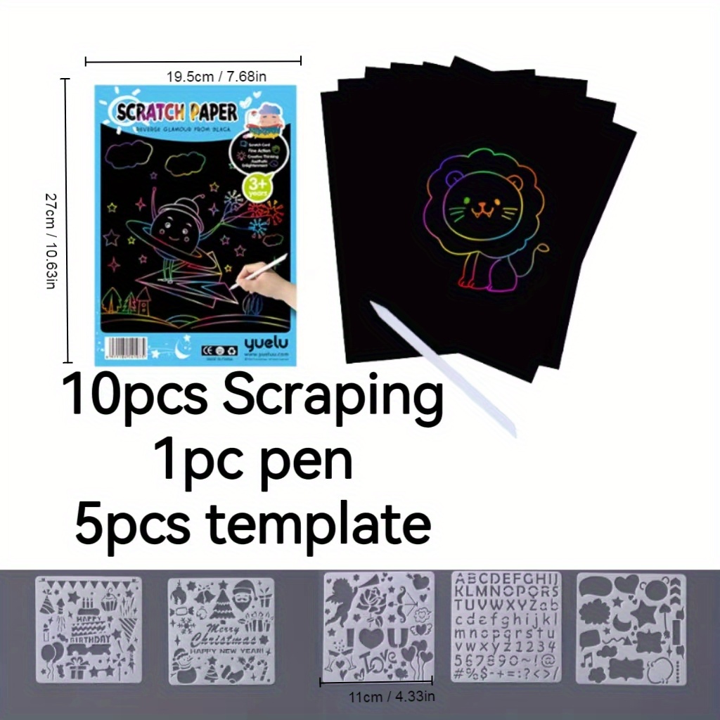 25pcs Students Scratch Paper Scratching Drawing Painting Papers Creative  Scratch Drawing Paper Colorful A4 Scratch Paper DIY Scratch Book