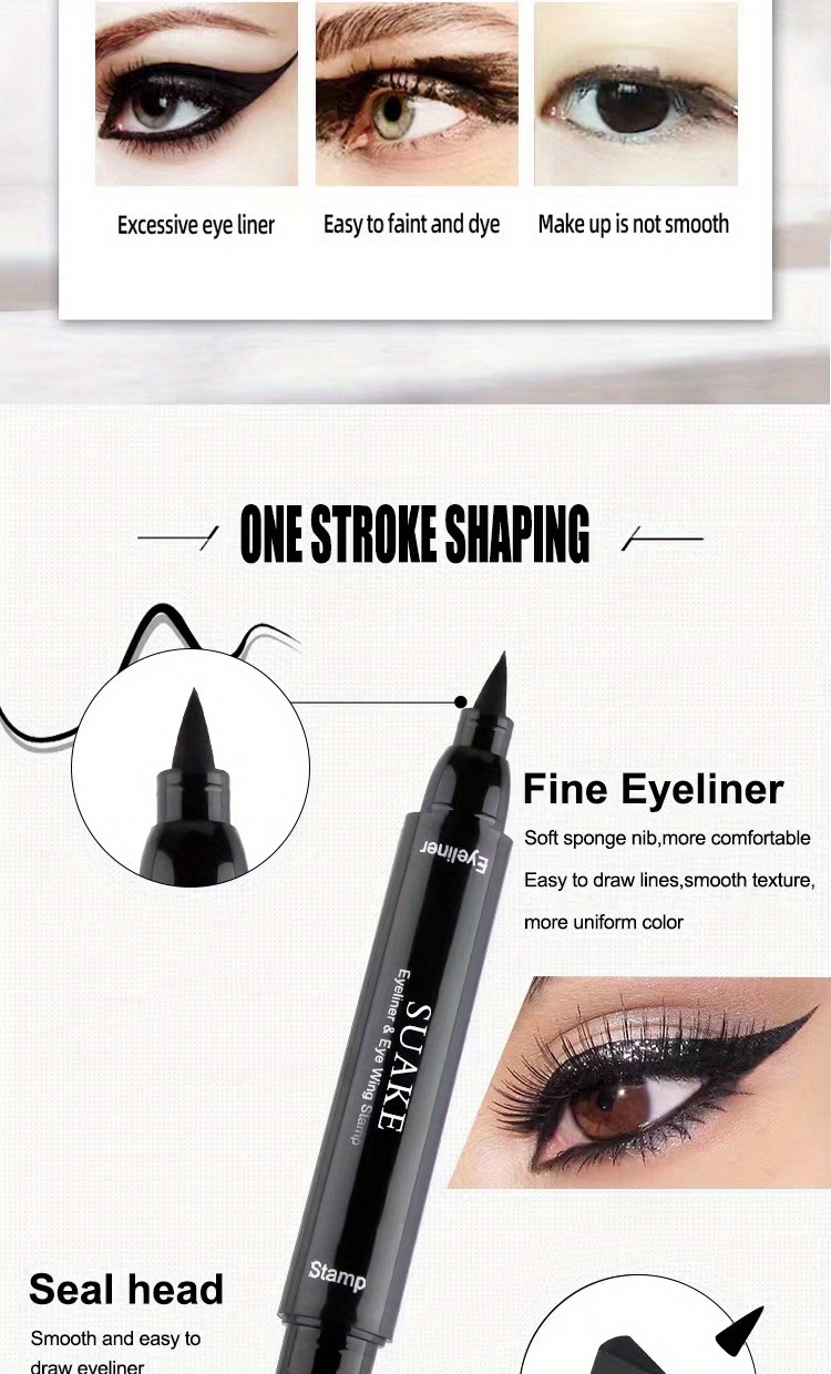 Double headed Stamp Eyeliner Pen Lazy 1 Wing Stamp Eyeliner Temu