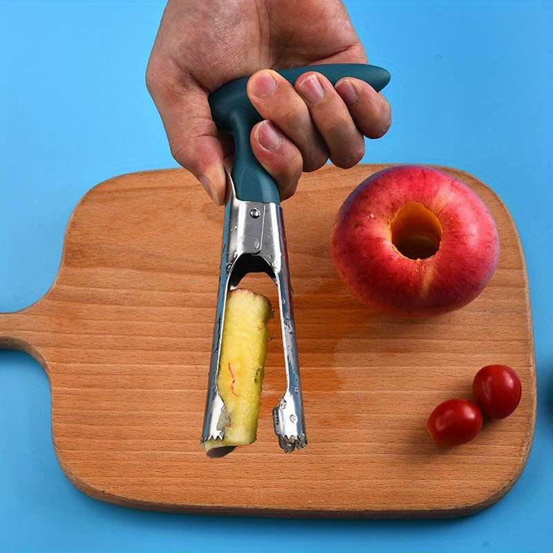Descorazonador y cortador de manzana, rebanador de frutas y verduras,  removedor de núcleo de manzana, perfecto para manzanas, peras y más  Ormromra CPB-DE-WX109