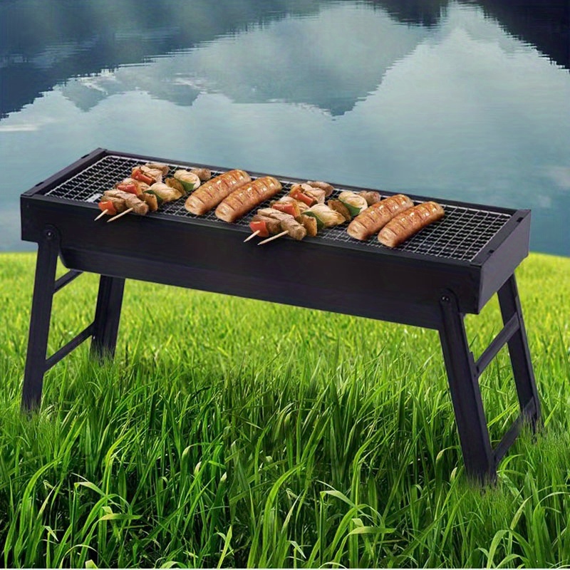 Mini Folding Portable Barbecue Charcoal Grill For Outdoor Cooking