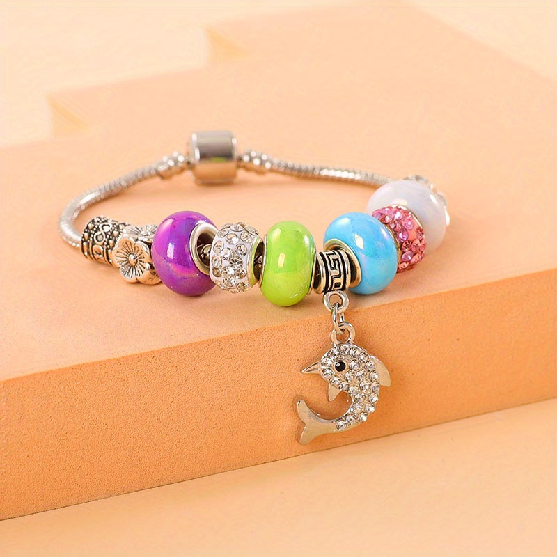 Disc Love Wings Tassel Volcano Stone Beads Bracelet - Temu