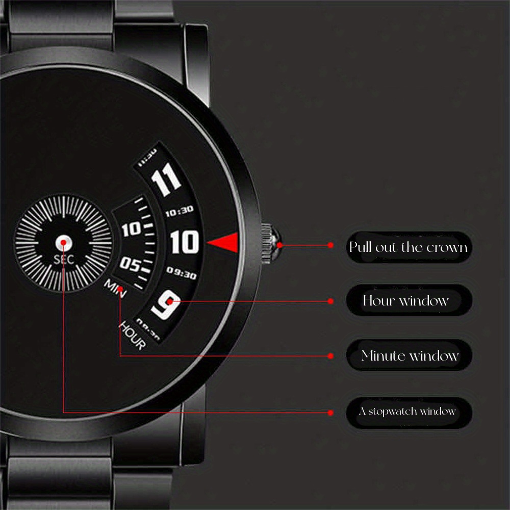 Reloj de Lujo para Hombre con Esfera Negra - Diseño Elegante Deportivo y Casual con Correa de Malla, Caja de Aleación, Movimiento de Cuarzo, Batería No Recargable, Reloj de Pulsera para Uso Diario | Reloj Elegante y Estiloso | Reloj con Correa de Malla