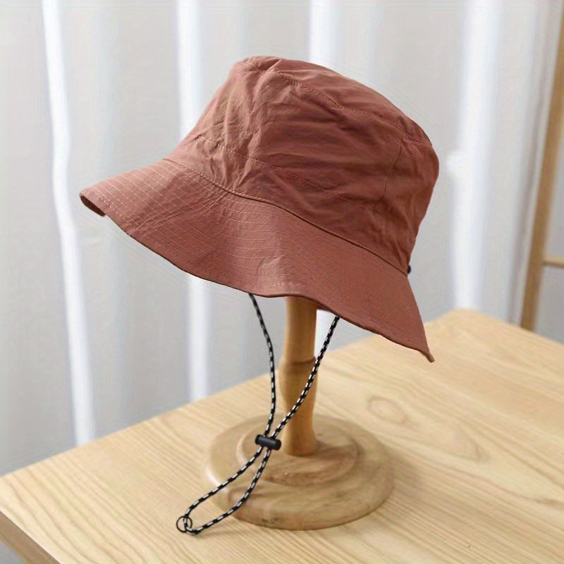 Olive Vacation Travel Hat, Men's Summer Sun Hats Fishing Hat Waterproof Outdoor UV Protection Foldable Bucket Hat,Casual,Temu