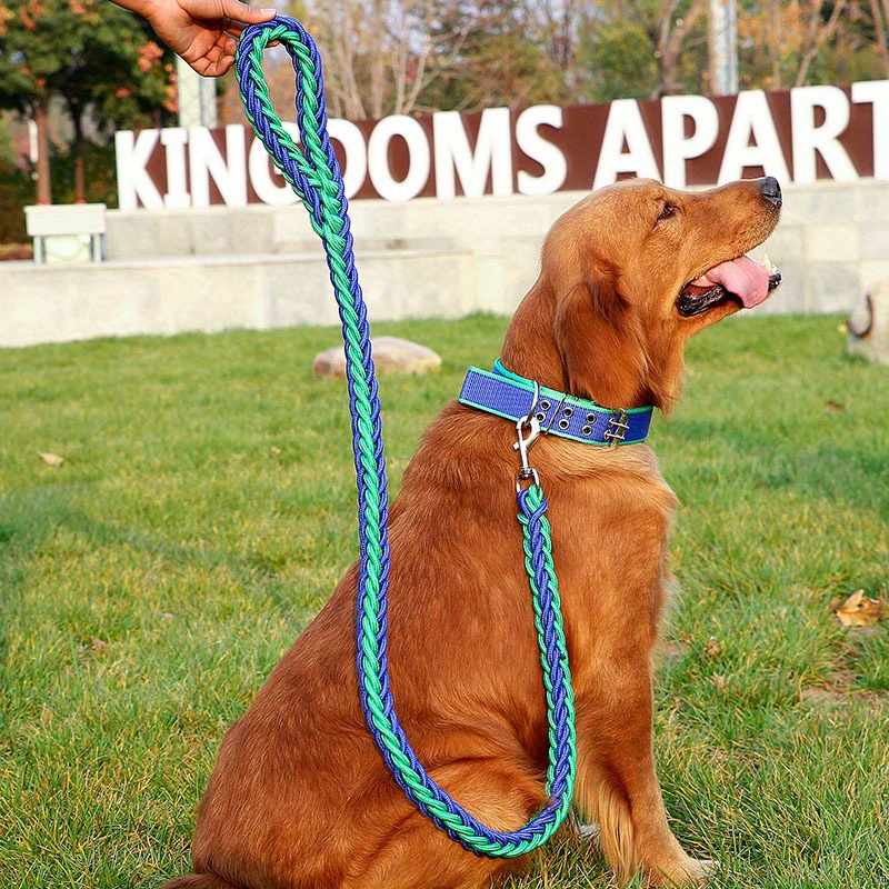 Dog Collar Leash Set Heavy Duty Dog Leash Heavy Duty Rope - Temu