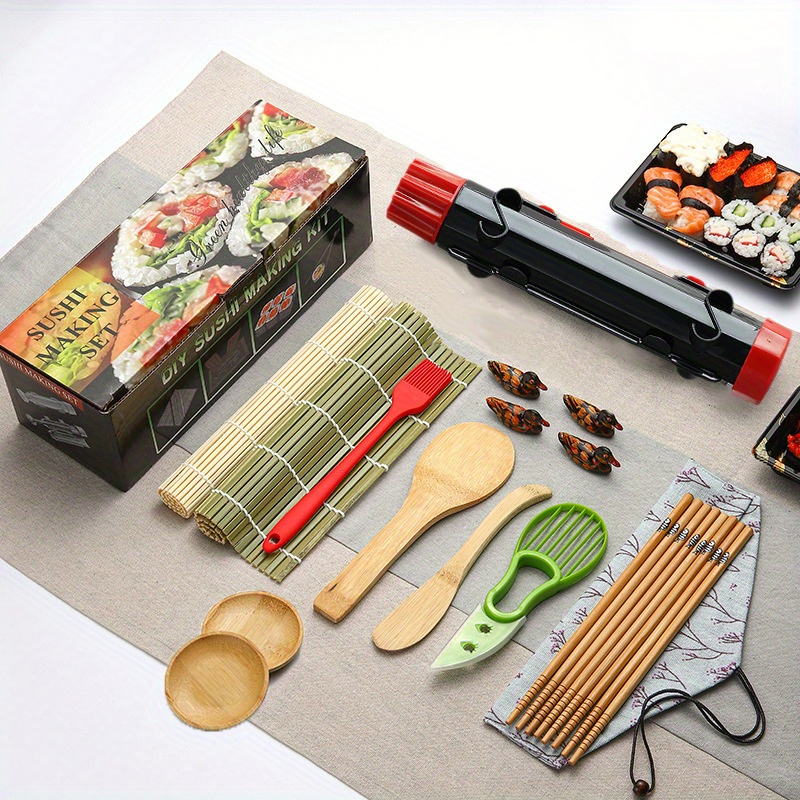 AOSION Sushi Making kit, 24 in 1 Sushi Making Kit for Beginners, Kids, Pro  Sushi Makers and Sushi Lovers, All-in-1 Sushi Bazooka Maker Kit with Free