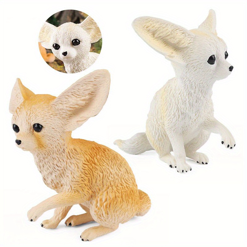 1pc Artificial Fox Mini Fox Toy, Wild Animal Model Fennec Fox Desert Little  Fox, Cute Artificial Fox Children's Toy, Suitable For Birthday Gifts For D