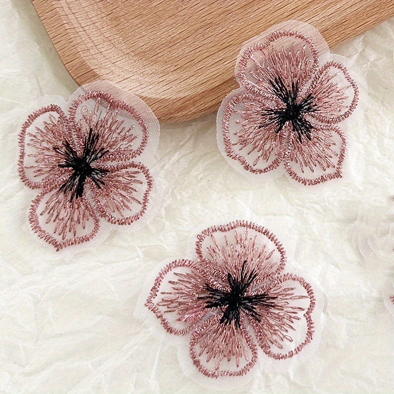 Gran flor bordado apliques parches cose en Pacthes tela de encaje motivo  ropa decorado DIY suminis…