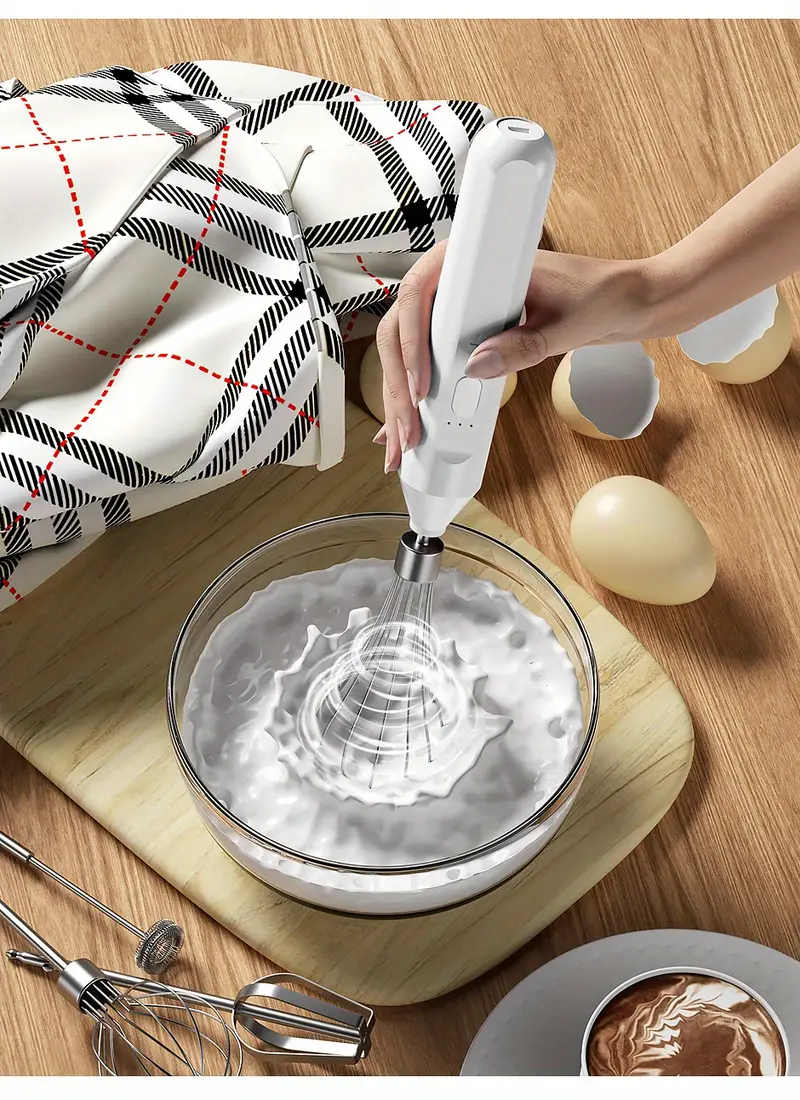 1pc egg beater cake cream baking automatic blender handheld coffee bubbler cow grandma bubbler household wireless electric milk frother details 9
