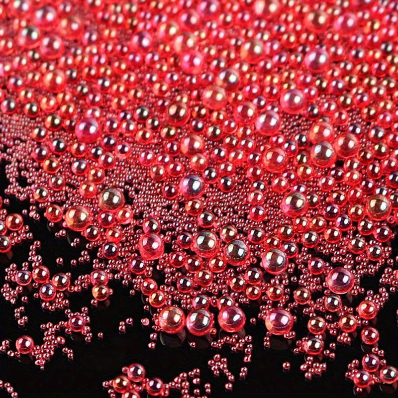 Tiny Dark Red Glass Beads - 44 strand (JV9074) - Happy Mango Beads