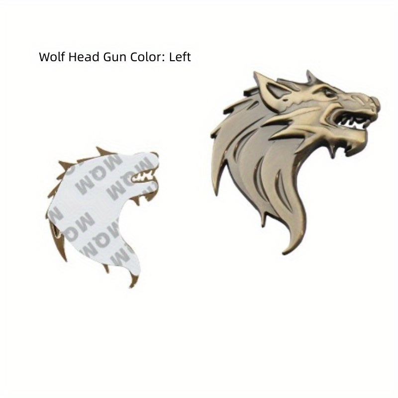Cooles Auto / Motorrad Side 3D Metal Aufkleber Wolf Head Logo