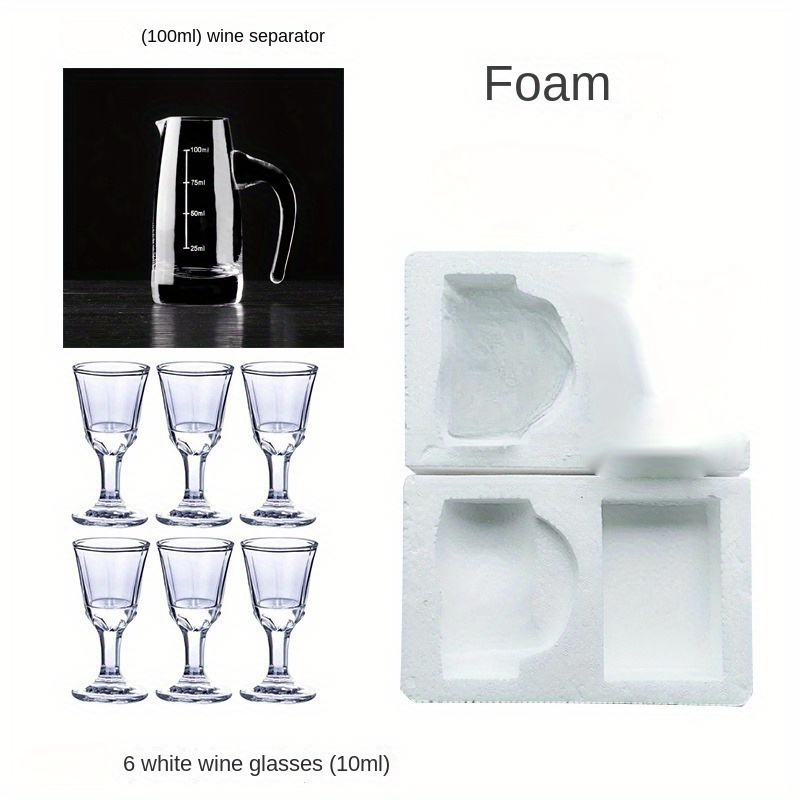 Ultra Small Wine Glass Kit, Clear Transparent Wine Pot And Stemmed