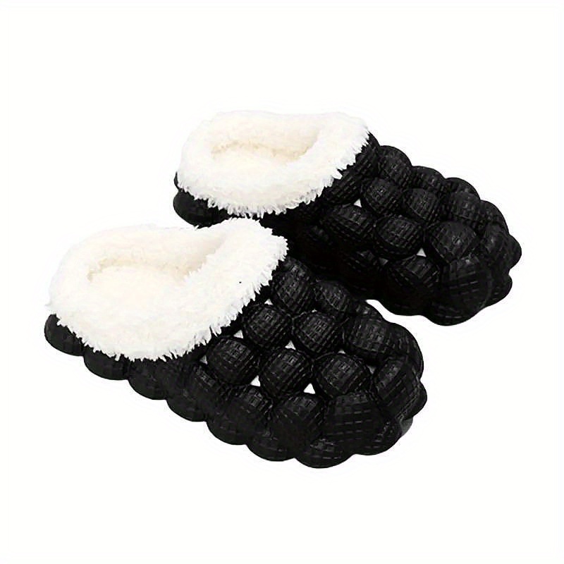 Women s Lychee Pattern Slippers Casual Slip Plush Lined Temu