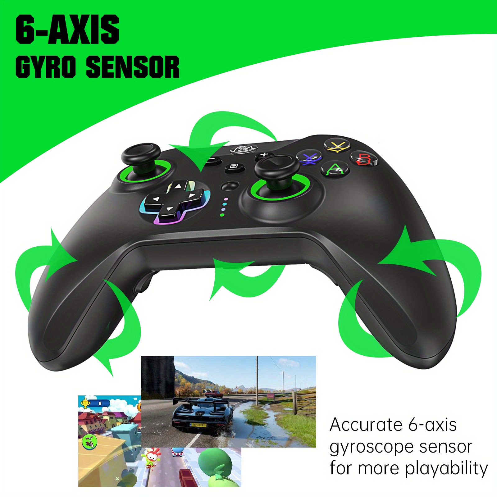 Wireless Xbox Controller for Xbox One, Xbox Series S/X, Xbox One S/X, PC,  Windows 7/8/10/11, Turbo Function, Built-in Dual Vibration, 2.4GHz