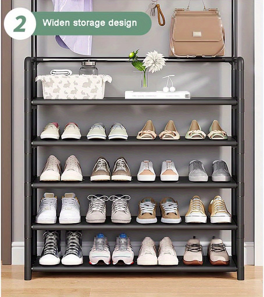 5 tier Shoe Rack For Closet And Entryway Organize Shoes Hats - Temu