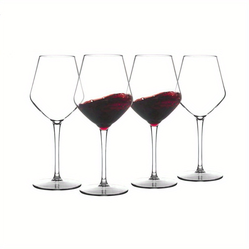 Unbreakable Red Wine Glasses 15 Oz, Tritan Plastic Reusable Stemware For  Indoor And Outdoor Use, Set Of 4