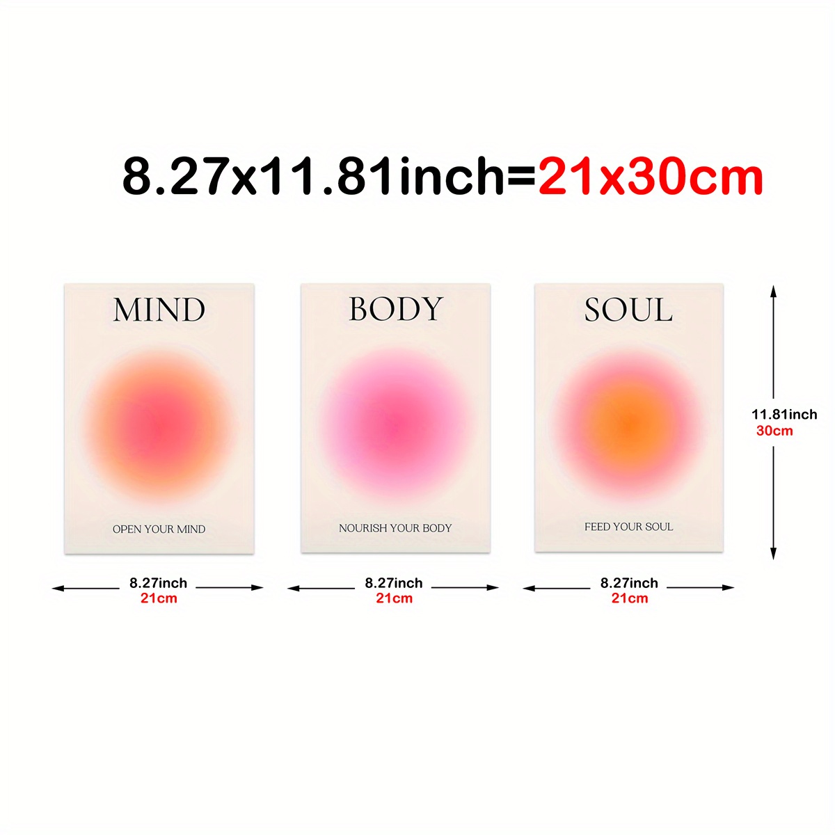 Spiritual Mind Body Soul Poster Positive Aura Print Energy Temu