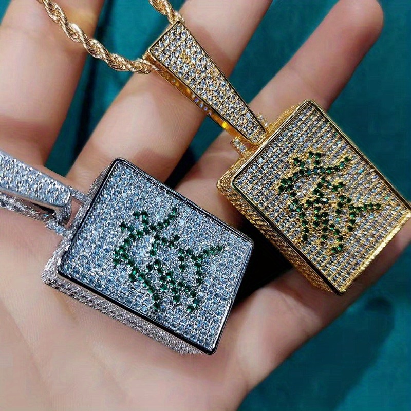 Hip Hop Bling Iced Out Cubic Zircon Cross Pendants & Necklaces Copper  Necklace For Men Jewelry With Tennis Chain - AliExpress
