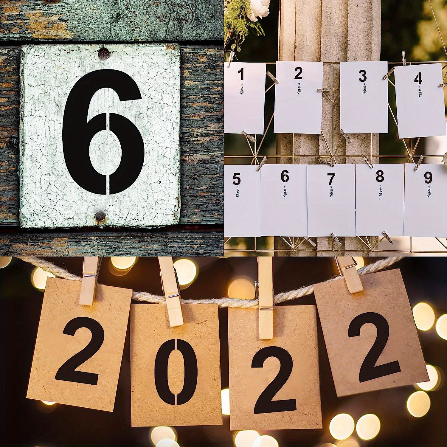 Number Stencils Set Plastic Number Stencils Reusable Digital Temu