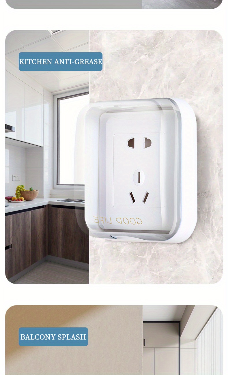 waterproof bathroom socket cover waterproof switch cover - {region_name}