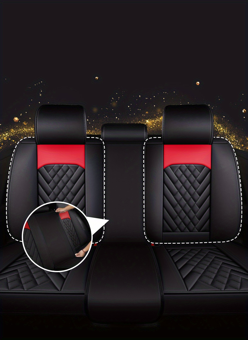 Coprisedili di lusso Supporti Coprisedili per auto In pelle microfibra  Accessori per interni auto interni Accessori per auto