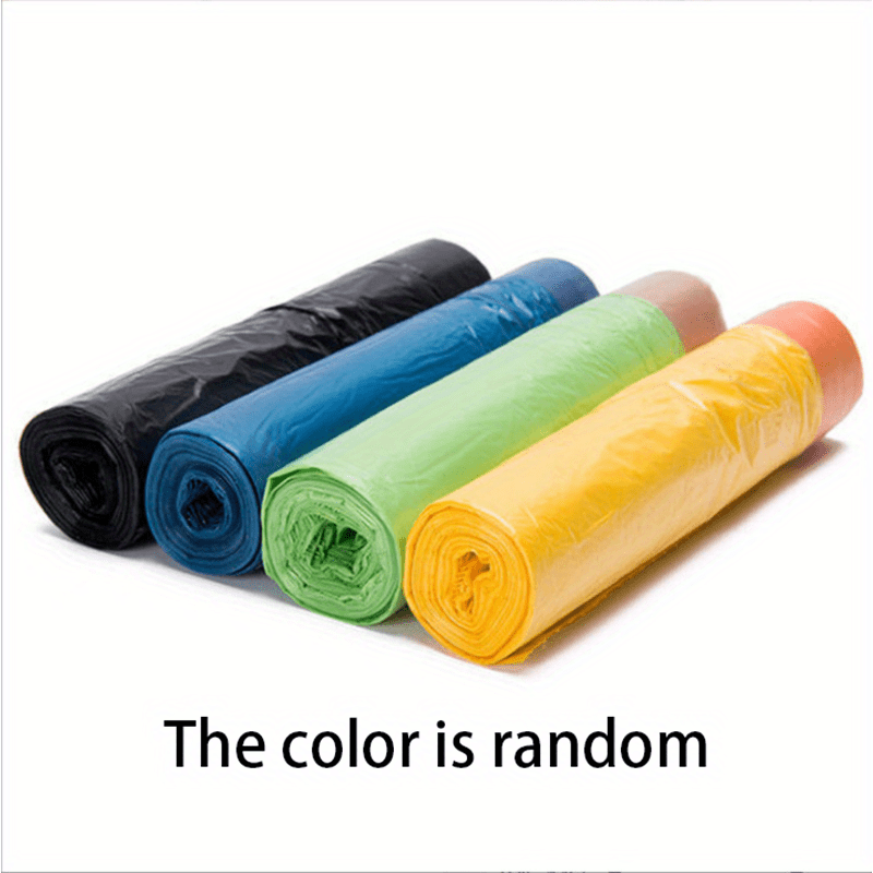 75pcs Random Colors Small Garbage Bag Disposable Home Drawstring Trash Bags