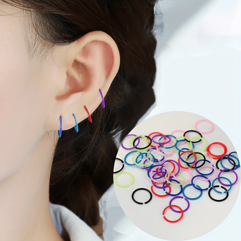 Retro Simple Round Resin Earrings Ear Clips - Temu
