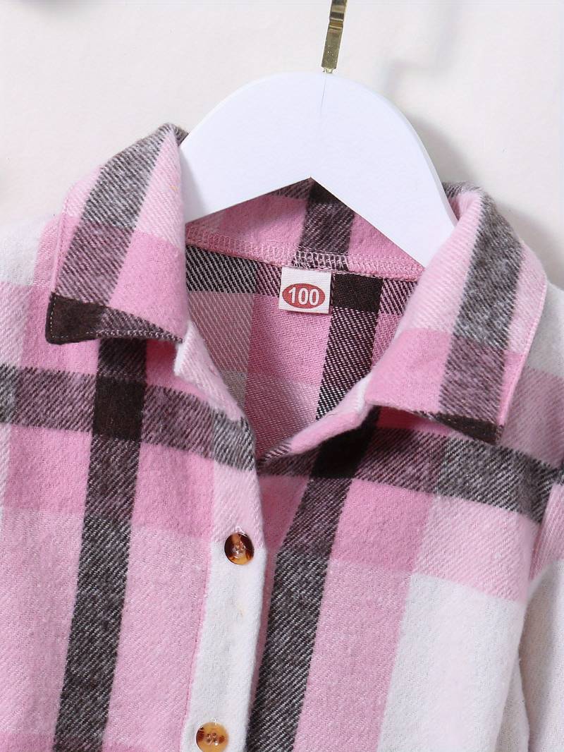 Kids Jean Jacket AWIBMK Boys Girls Flannel Shirt Jacket Kids Long