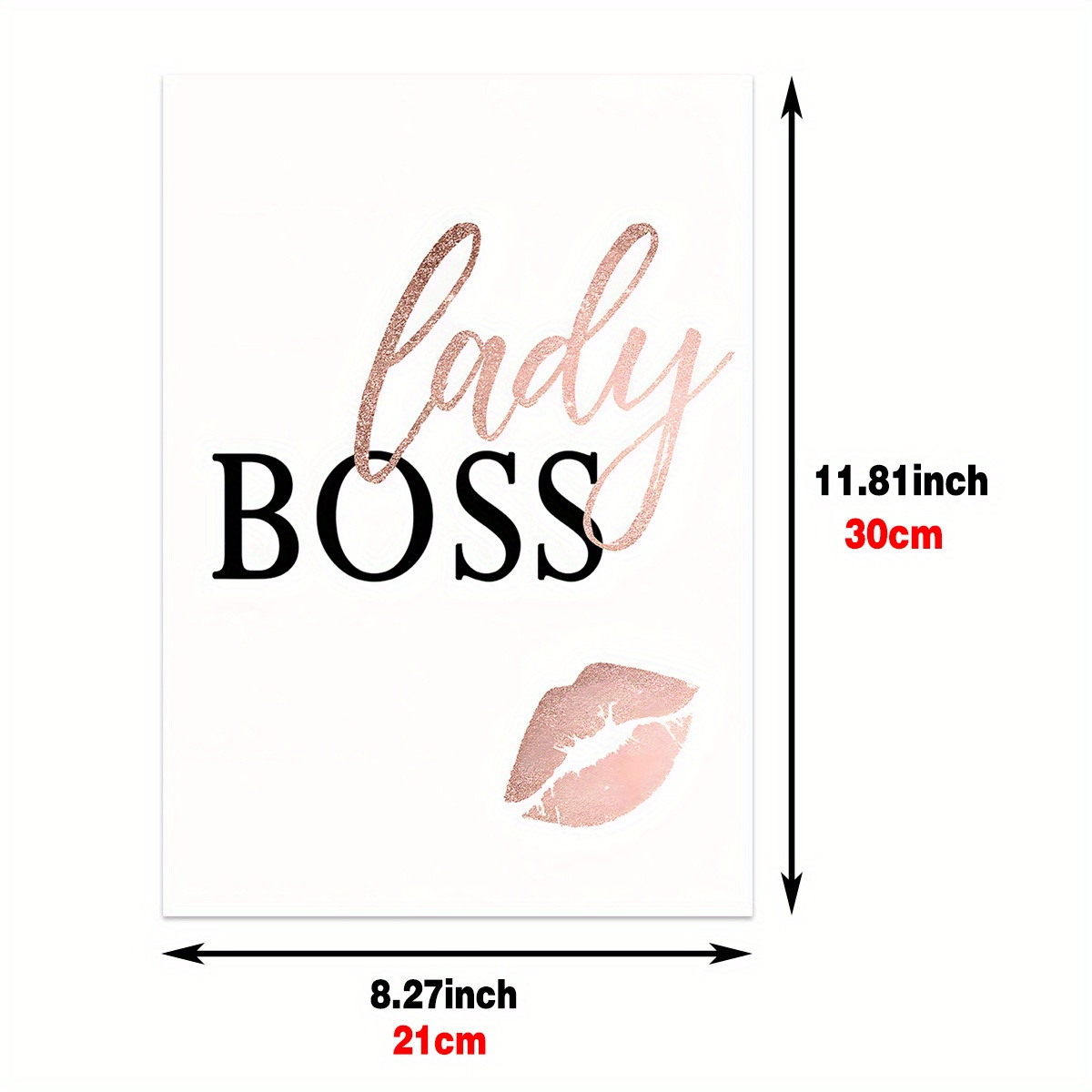 Lady Boss Sign Temu Poster Hard Canvas Office Wall Decor Work 
